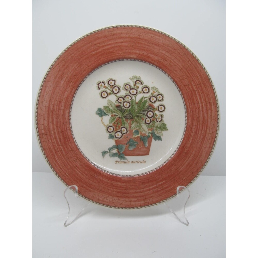 Wedgwood Queen's Ware England Sarah's Garden Primula Auricula Salad Plate 8" - Picture 14 of 14